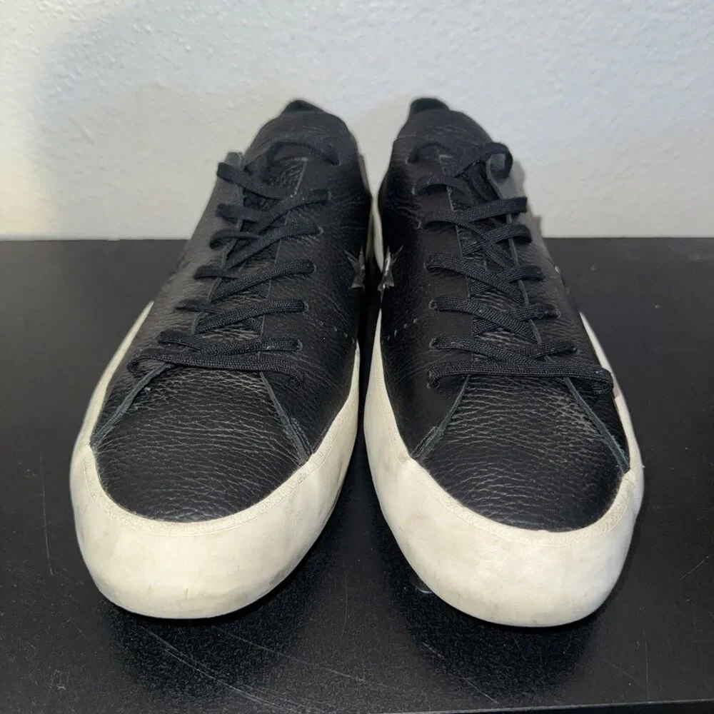 Converse Mens Size 11 One Star Prime Ox Low Top Shoes Black Leather Sneakers